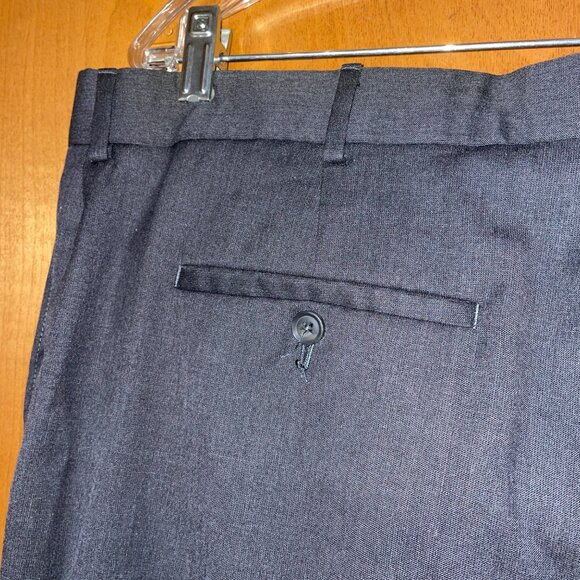 Perry Ellis Portfolio Mens Dress Pants 40x30 Dark Gray Slim-Fit Flat-Front - Picture 6 of 6